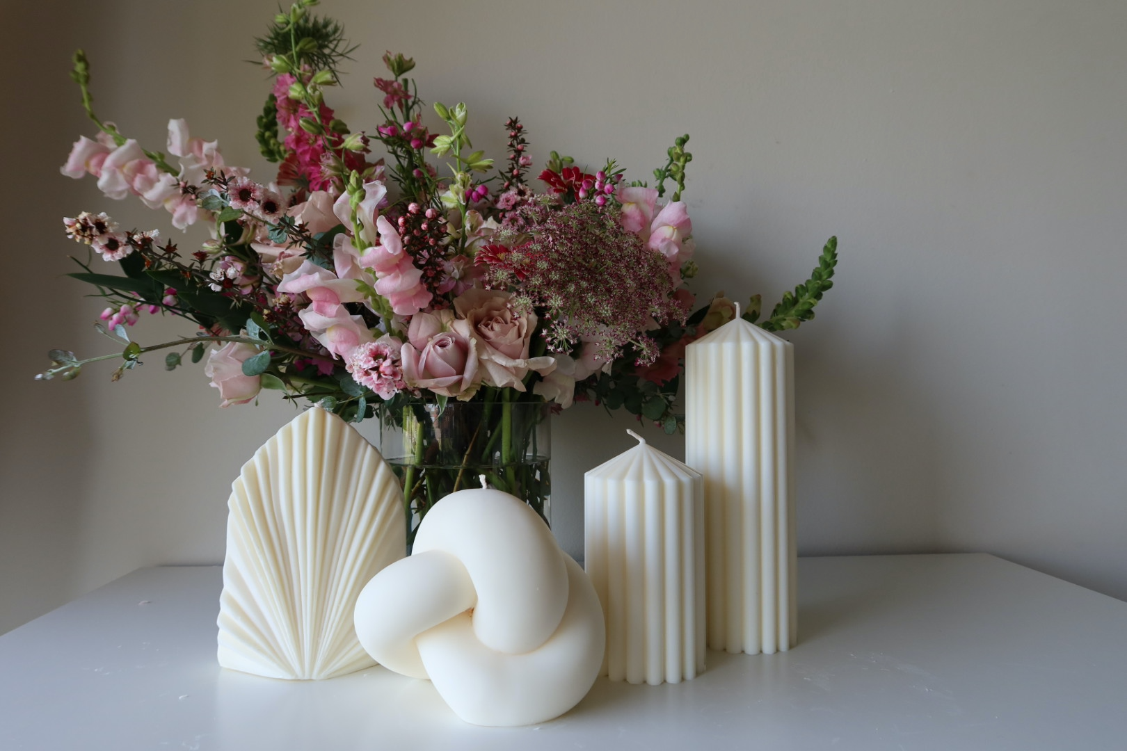 Soy and coconut wax candles for home decor